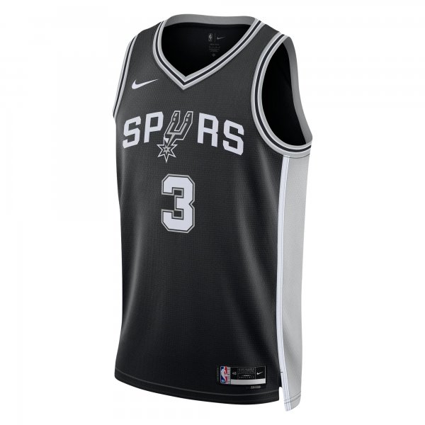 Unisex San Antonio Spurs Keldon Johnson Nike Black Swingman Jersey - Icon Edition