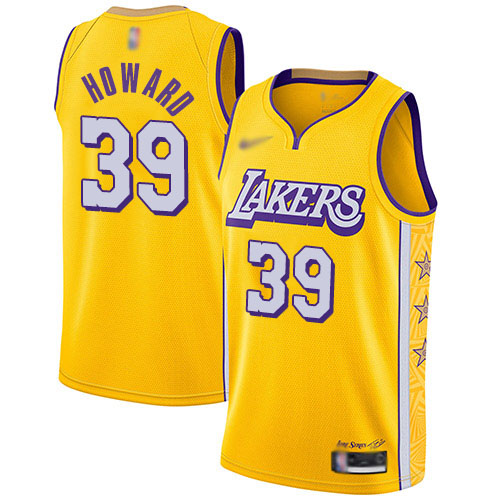 Los Angeles Lakers #39 Dwight Howard Gold NBA Swingman City Edition 2019/20 Jersey