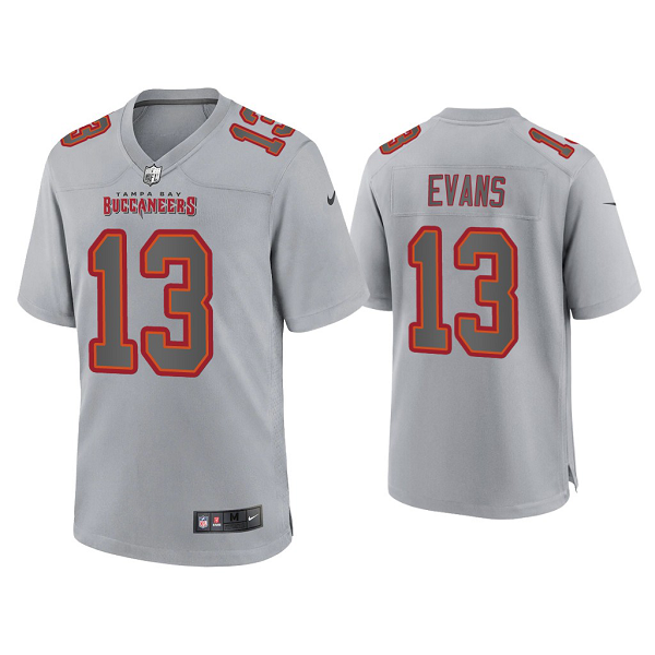 Men's Tampa Bay Buccaneers Mike Evans Gray Atmosphere Fashion Game Jersey