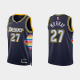 Men's Denver Nuggets #27 Jamal Murray 2021-22 75th Anniversary City Navy NBA Jersey