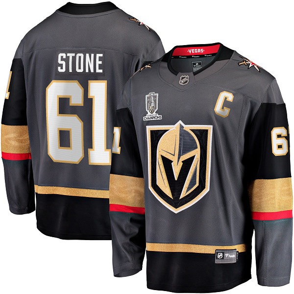 Men's Vegas Golden Knights #61 Mark Stone Fanatics Branded Black 2023 Stanley Cup Champions Alternate Breakaway Player Jersey