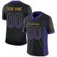 Men's Custom Black Purple-Old Gold Mesh Drift Fashion Football Jersey