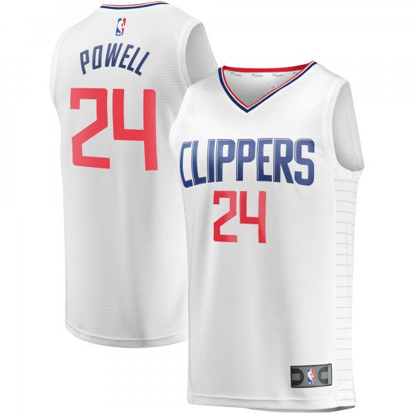 Youth LA Clippers Norman Powell Fanatics White Fast Break Player Jersey - Association Edition