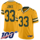 Green Bay Packers #33 Aaron Jones Gold Men's Stitched NFL Limited Inverted Legend 100th Season Jersey