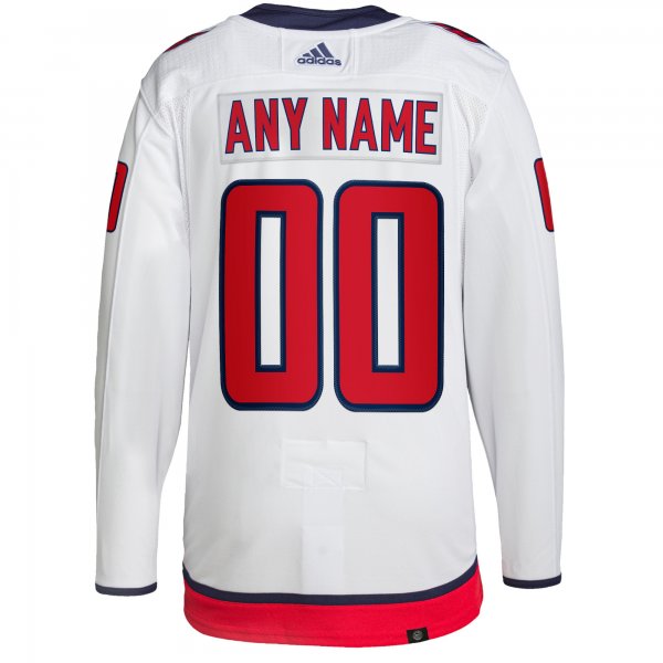 Men's Washington Capitals  adidas White Away  Primegreen Custom Jersey