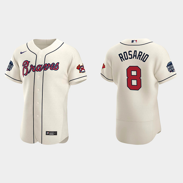 Eddie Rosario Atlanta Braves 2021 World Series MLB Flexbase Jersey - Cream