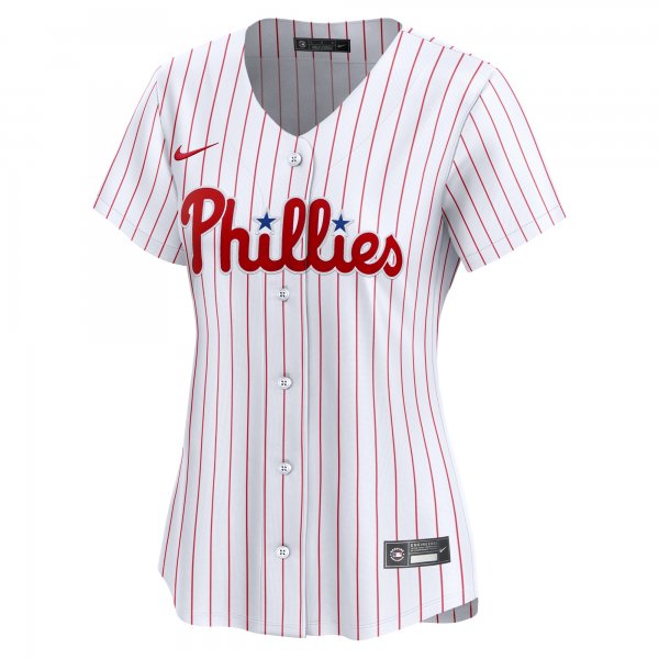 Women's Philadelphia Phillies Nike White #1 Mom Home Limited Jersey