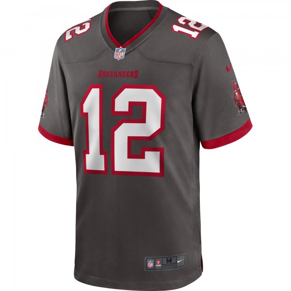 Men's Tampa Bay Buccaneers Tom Brady Nike Pewter Alternate Game Jersey