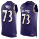 Nike Baltimore Ravens #73 Marshal Yanda Purple Team Color Men's Stitched NFL Limited Tank Top Jersey