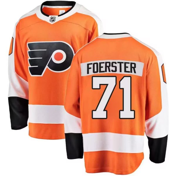 Men's Philadelphia Flyers #71 Tyson Foerster Burnt Orange Home Premier Breakaway Player NHL Jersey