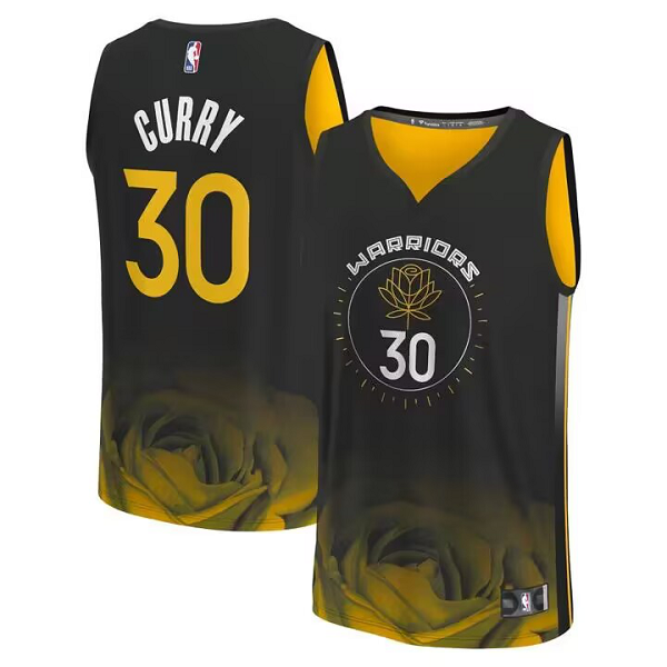 Men's Stephen Curry Golden State Warriors 2022-23 City Edition #30 Black NBA Jersey