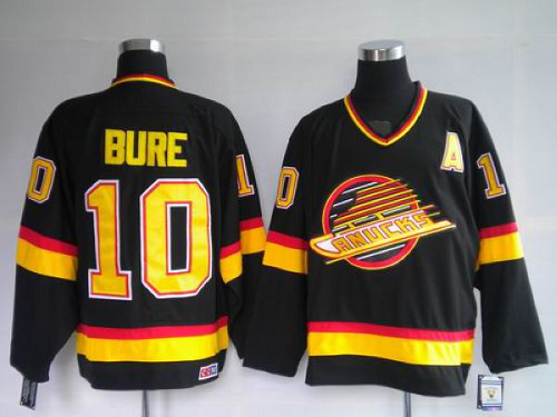 Vancouver Canucks #10 Pavel Bure Stitched Black MitchellAndNess NHL Jersey