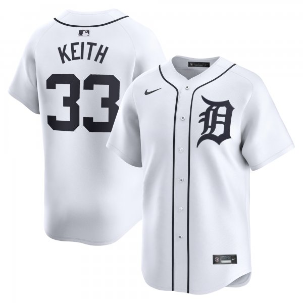 Men's Detroit Tigers Colt Keith Nike White Home Limited Player Jersey