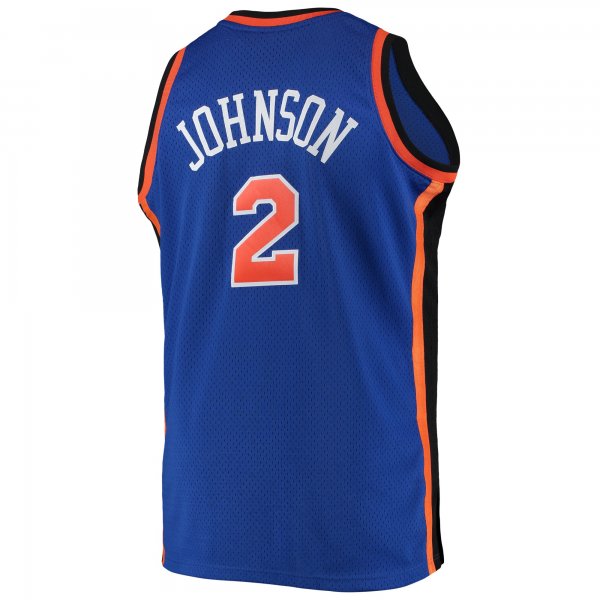 Men's New York Knicks Larry Johnson Mitchell & Ness Blue 1998/99 Big & Tall Hardwood Classics Swingman Jersey