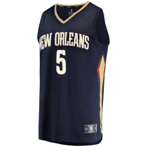 Men's New Orleans Pelicans Herbert Jones Fanatics Navy Fast Break Replica Jersey - Icon Edition