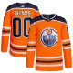 Men's Edmonton Oilers  adidas Orange Home  Primegreen Custom Jersey