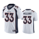 Men's Denver Broncos #33 Javonte Williams White Vapor Limited Jersey