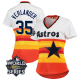 Women's Houston Astros Justin Verlander #35 2022 World Series White Home Cooperstown Collection Jersey