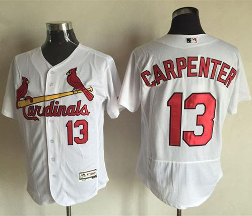 St. Louis Cardinals #13 Matt Carpenter White Flexbase Collection Stitched MLB Jersey