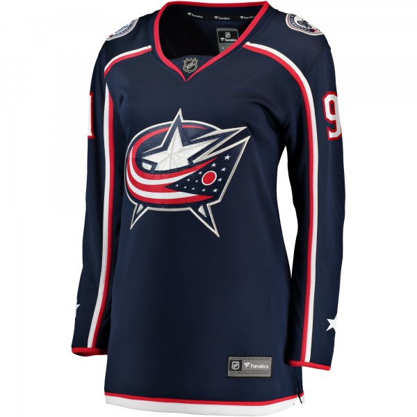 Women's Columbus Blue Jackets Kent Johnson Fanatics Navy Home Breakaway Player Jersey