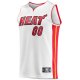 Men's Miami Heat Fanatics White Fast Break Custom Replica Jersey - Association Edition