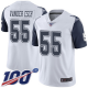 Dallas Cowboys #55 Leighton Vander Esch White Men's Stitched NFL Limited Rush 100th Season Jersey