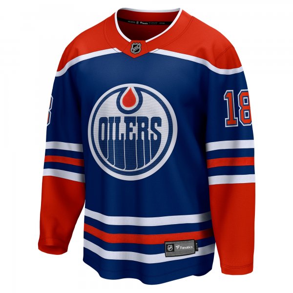 Men's Edmonton Oilers Zach Hyman Fanatics Royal Home Breakaway Player Jersey