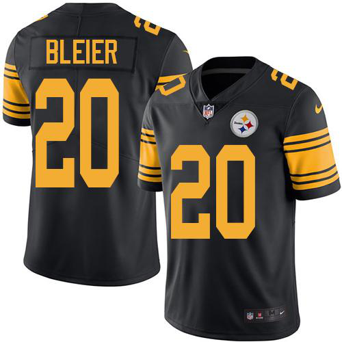 Nike Pittsburgh Steelers #20 Rocky Bleier Black Men's Stitched NFL Limited New Color Rush Jersey