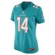 Women's Miami Dolphins Trent Sherfield Nike Aqua Game Player Jersey