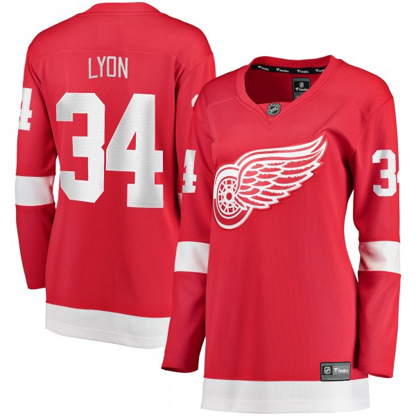 Women's Detroit Red Wings Alex Lyon Fanatics Red Home Breakaway Player Jersey