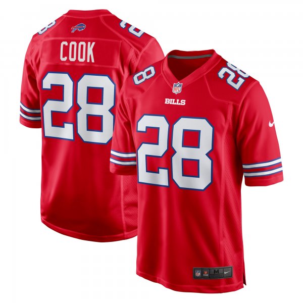 Men's Buffalo Bills James Cook Nike Red Alternate Game Jersey