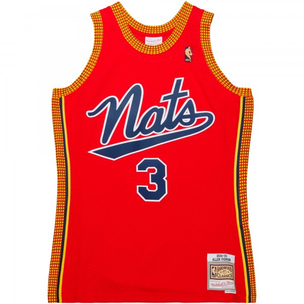 Men'sPhiladelphia 76ers Mitchell & Ness Red 2004/05 Hardwood Classics Swingman Jersey