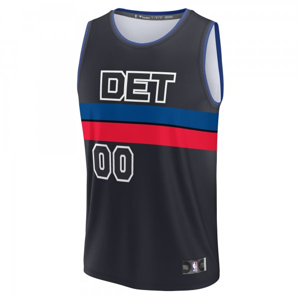 Men's Detroit Pistons  Fanatics Charcoal Fast Break Custom Jersey - Statement Edition