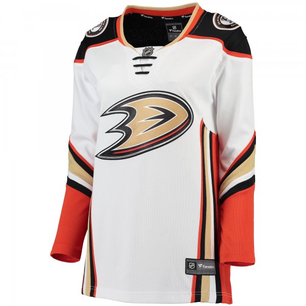 Women's Anaheim Ducks Fanatics White Away Breakaway Jersey