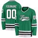 Men's Custom Kelly Green White-Black Hockey Jersey