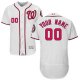 Washington Nationals White Men's Customized Flex Base MLB Jersey