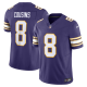 Men's Minnesota Vikings #8 Kirk Cousins Nike Purple Classic Vapor F.U.S.E. Limited Jersey