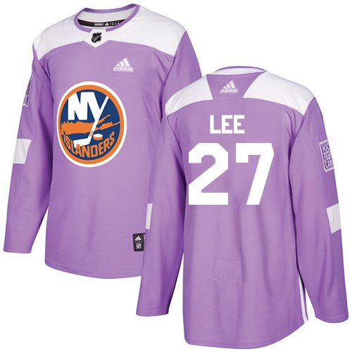 Adidas New York Islanders #27 Anders Lee Purple Fights Cancer Stitched NHL Jersey