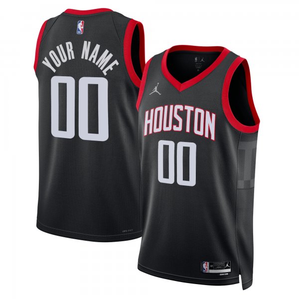 Unisex Houston Rockets Jordan Brand Black 2022/23 Swingman Custom Jersey - Statement Edition