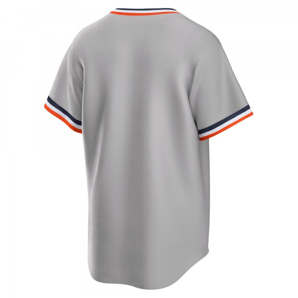 Men's Detroit Tigers Nike Gray Road Cooperstown Collection Team Jersey