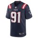 Men's New England Patriots Deatrich Wise Jr. Nike Navy Game Jersey