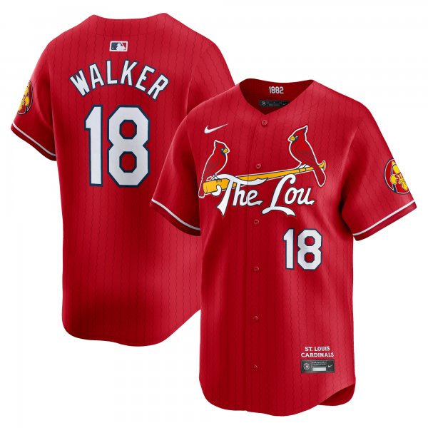 Men's St. Louis Cardinals Jordan Walker Nike Red 2024 City Connect Limited Player Jersey