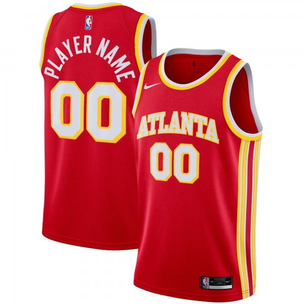 Men's Atlanta Hawks Nike Red 2020/21 Swingman Custom Jersey - Icon Edition