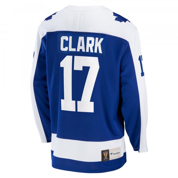 Men's Toronto Maple Leafs Wendel Clark Fanatics Blue Breakaway Retired Player Jersey