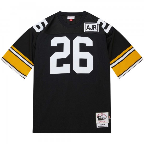 Men's Pittsburgh Steelers 1988 Rod Woodson Mitchell & Ness Black Throwback Retired Player Jersey