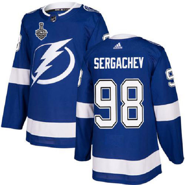 Adidas Lightning #98 Mikhail Sergachev Blue Home 2020 Stanley Cup Final Stitched NHL Jersey