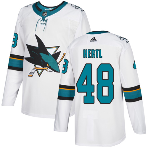 Adidas San Jose Sharks #48 Tomas Hertl White Road Stitched NHL Jersey