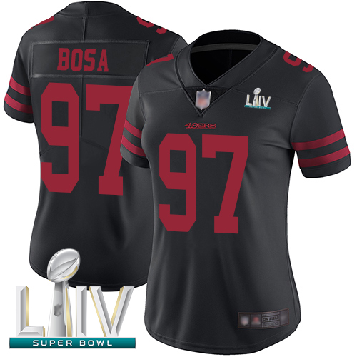 San Francisco 49ers #97 Nick Bosa Black Alternate Super Bowl LIV Bound Women's Stitched NFL Vapor Untouchable Limited Jersey