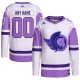 Men's Ottawa Senators adidas White/Purple Hockey Fights Cancer Primegreen Custom Jersey