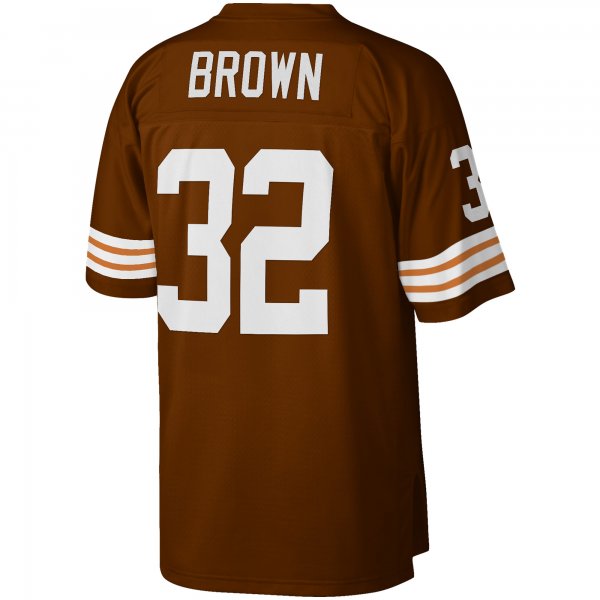 Men's Cleveland Browns Jim Brown Mitchell & Ness Brown Big & Tall 1963 Retired Player Replica Jersey